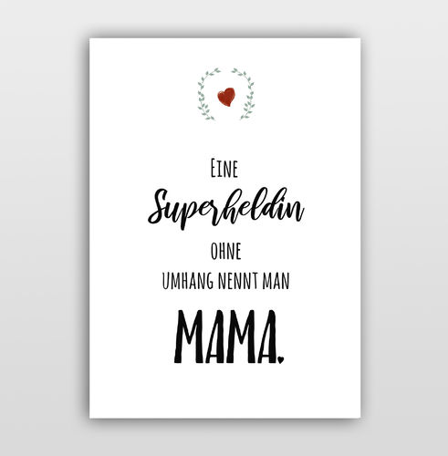 Persönliches Geschenk für Mama - Poster für Superheldinnen