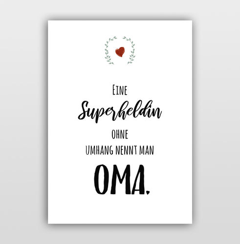 Persönliches Geschenk für Oma - Poster für Superheldinnen