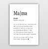 Poster Kalligrafie "Definition Mama"