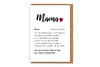 ♥ Karte Definition Mama mit Umschlag  | Geschenkidee für Mutti ♥