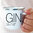 Emaille Tasse mit Spruch "Gin wäre mit jetzt auch lieber"