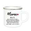 Personalisierte Emaille Tasse "Definition Mama"